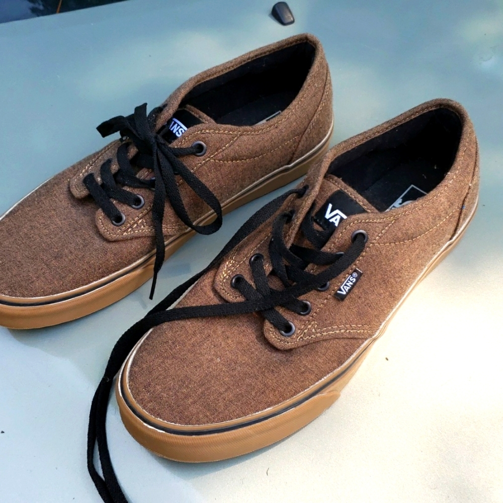 Vans Classic Off the Wall Casual Skate Shoes Sneakers Size 10 Men’s Tan Canvas